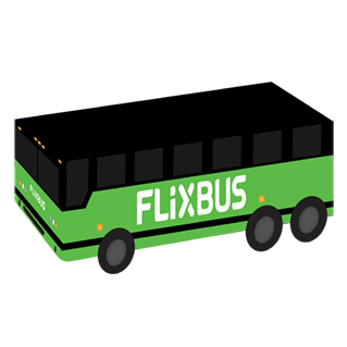 Illustration of a FlixBus.